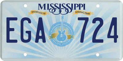 MS license plate EGA724
