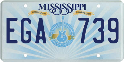 MS license plate EGA739