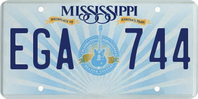 MS license plate EGA744