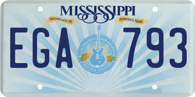 MS license plate EGA793