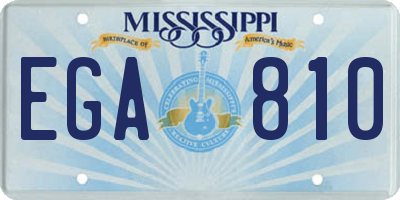 MS license plate EGA810