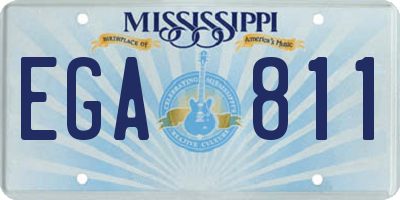 MS license plate EGA811