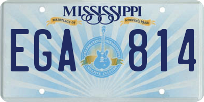 MS license plate EGA814