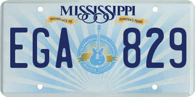 MS license plate EGA829