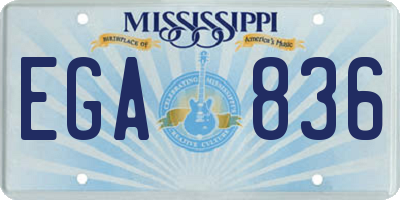 MS license plate EGA836