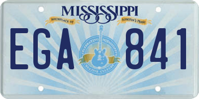 MS license plate EGA841