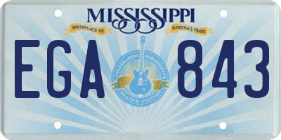 MS license plate EGA843