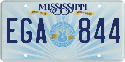 MS license plate EGA844