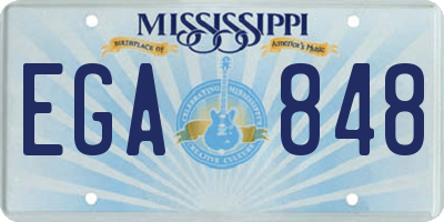 MS license plate EGA848