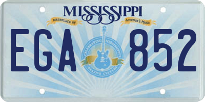 MS license plate EGA852