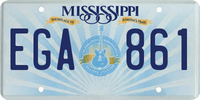 MS license plate EGA861
