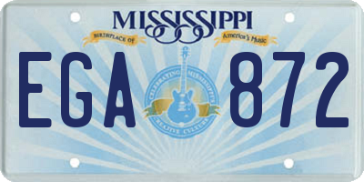 MS license plate EGA872