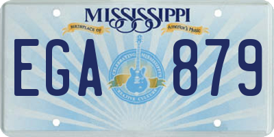 MS license plate EGA879