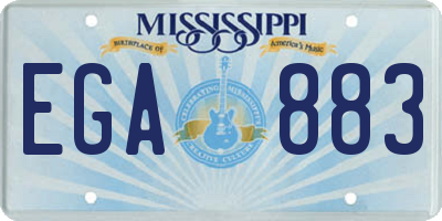 MS license plate EGA883