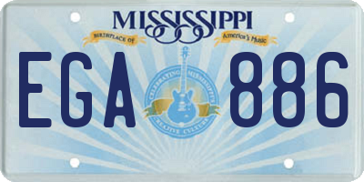 MS license plate EGA886