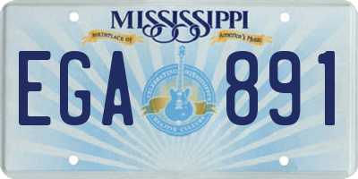 MS license plate EGA891