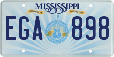 MS license plate EGA898