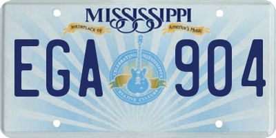 MS license plate EGA904