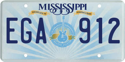 MS license plate EGA912