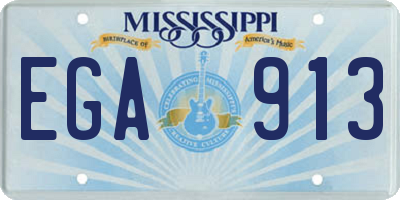 MS license plate EGA913