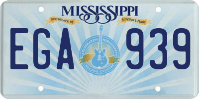 MS license plate EGA939