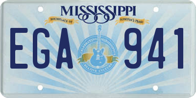 MS license plate EGA941