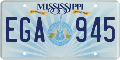 MS license plate EGA945