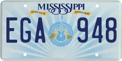 MS license plate EGA948