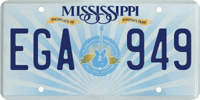 MS license plate EGA949