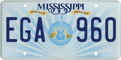 MS license plate EGA960
