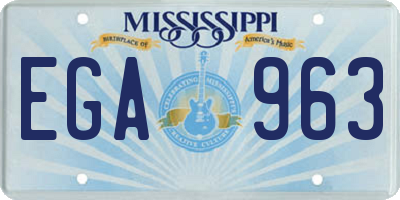 MS license plate EGA963