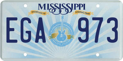 MS license plate EGA973