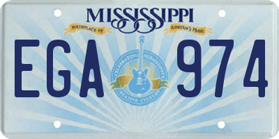 MS license plate EGA974