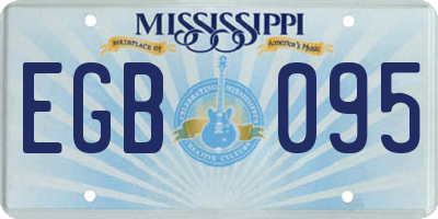 MS license plate EGB095
