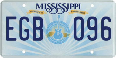 MS license plate EGB096