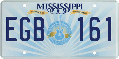 MS license plate EGB161