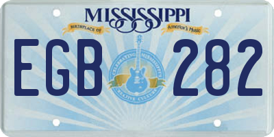 MS license plate EGB282