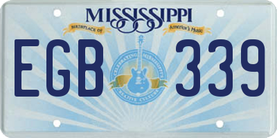 MS license plate EGB339