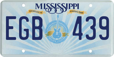 MS license plate EGB439