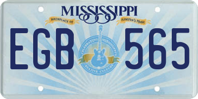 MS license plate EGB565