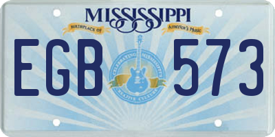 MS license plate EGB573