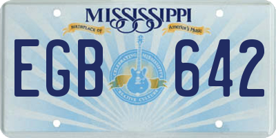 MS license plate EGB642