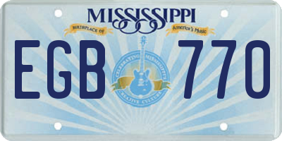 MS license plate EGB770