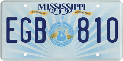 MS license plate EGB810