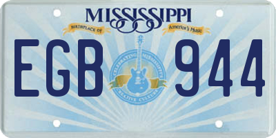MS license plate EGB944
