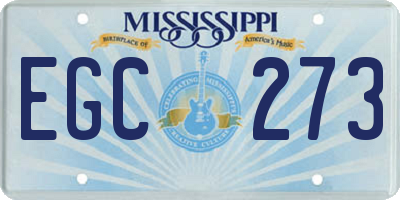 MS license plate EGC273