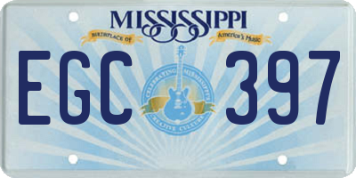 MS license plate EGC397