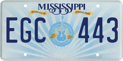 MS license plate EGC443