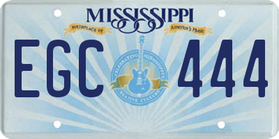 MS license plate EGC444