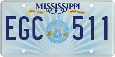 MS license plate EGC511